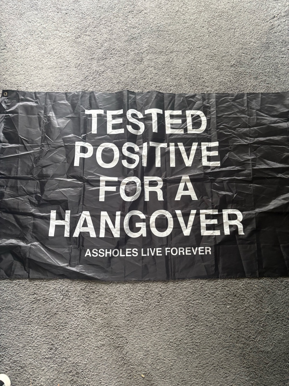 NIP Assholes Live Forever Black Tapestry 3' x 5' Flag